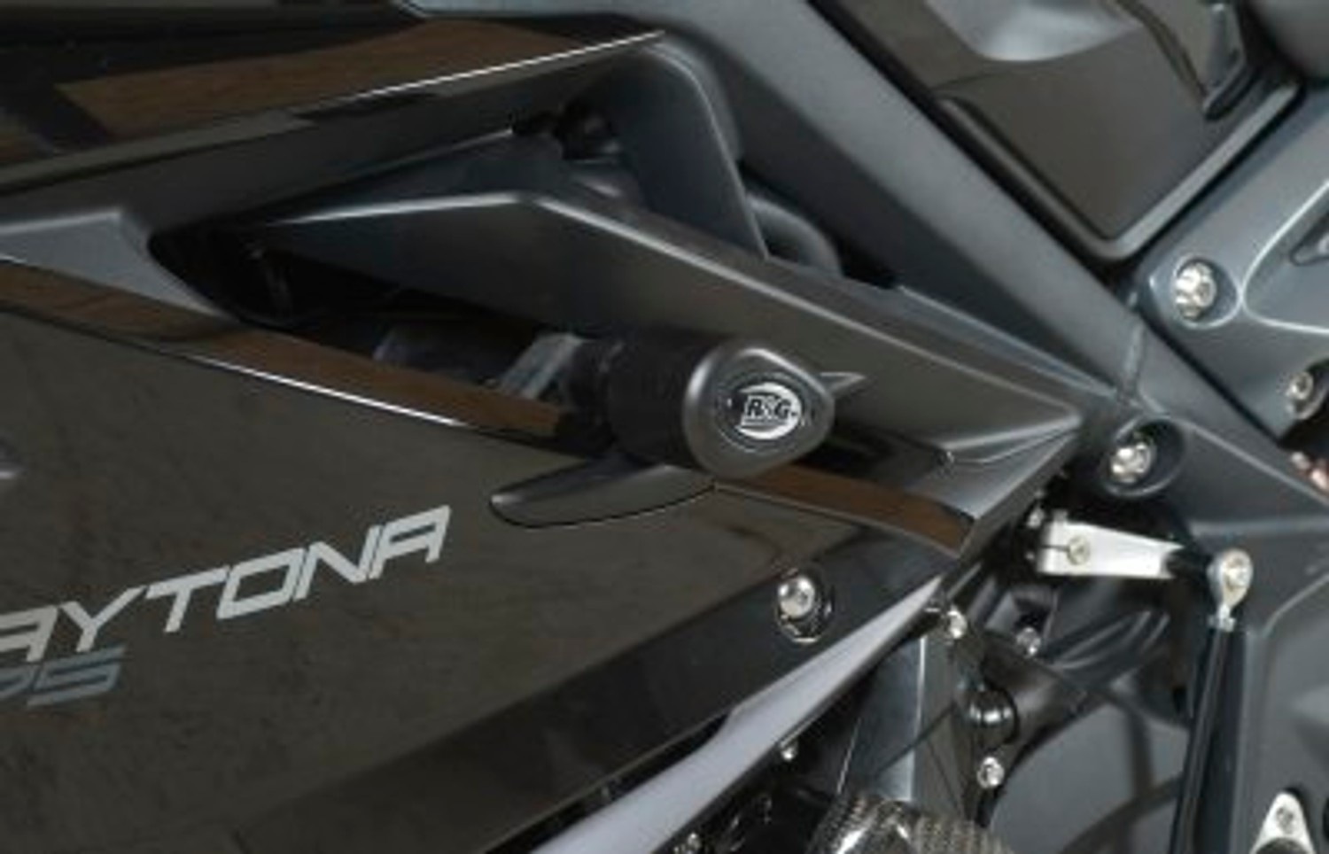 R&G Racing Aero no-cut Frame Sliders, ROAD VERSION for Triumph 675 Daytona '13-'19 R&G Racing Aero no-cut Frame Sliders, ROAD VERSION for Triumph 675 Daytona '13-'19